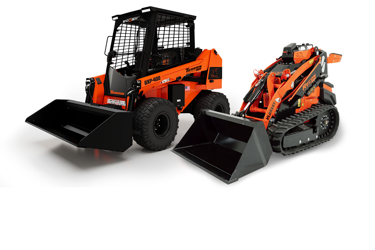 Terrain Small Articulating Loader and Recon Mini Skid Steer