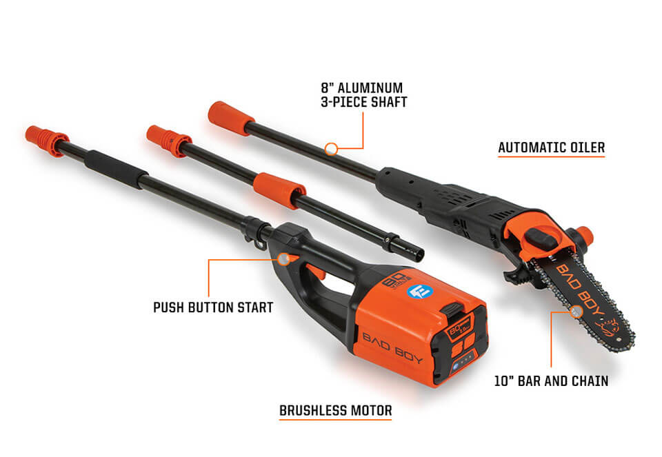 E-Series 80-Volt Brushless Pole Saw Features