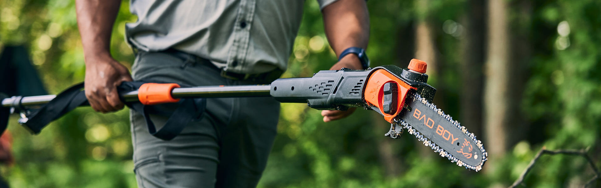 BLACK + DECKER Corded Pole chain saw. Setting up & Review. 