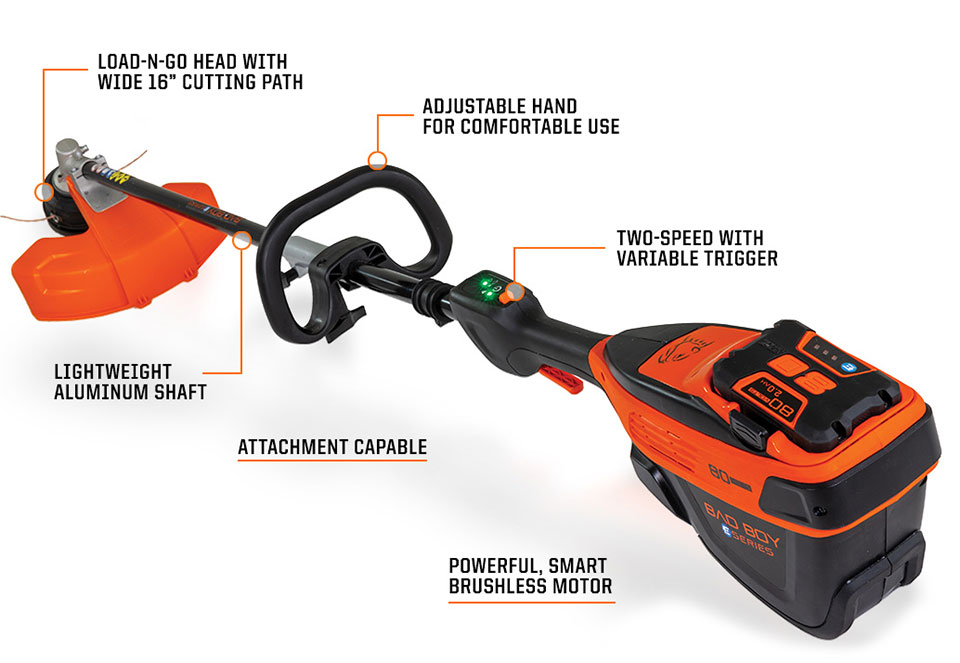 E-Series 80V Brushless 16” String Trimmer Features